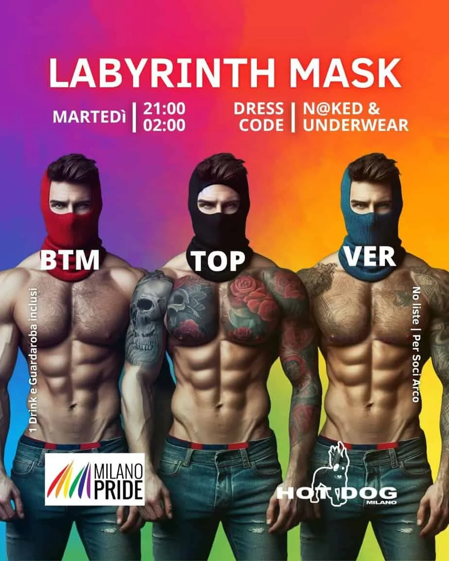 Maschera Labirinto Milano Pride 2026.